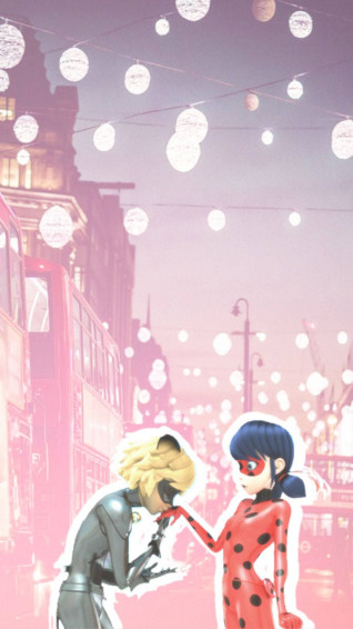Cat Noir Kissing Ladybug S Hand Miraculous Wallpaper