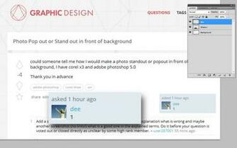 Photo Pop Out Or Stand In Front Of Background Graphic Design