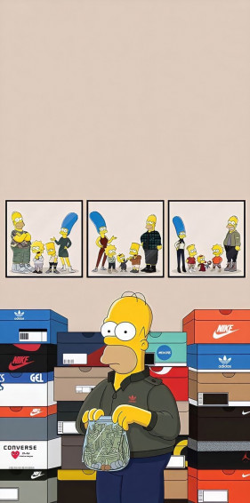 Sneakerhead Simpsons Nike Wallpaper iPhone