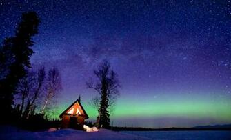 Winter Cabin Wallpaper