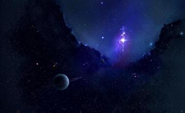Wallpaper Dark Clouds In The Deep Space Desktop