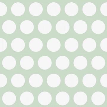 Kids Wallpaper Circles Mint Green White