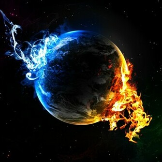 Water Fire Elements iPad Wallpaper iPhone