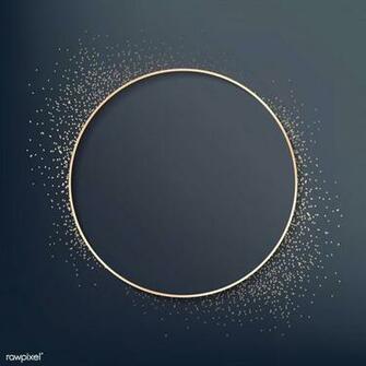 Premium Vector Of Gold Round Badge On Blue Background
