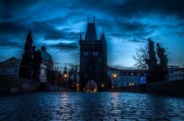 Image Cities Prague Czech Republic Nove Mesto Bridge Sky