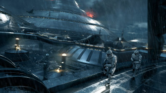 Science Fiction Gloomy Storm Spaceship Star Wars