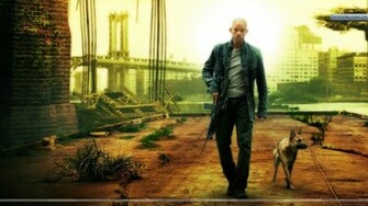 Will Smith With Dog In I Am Legend