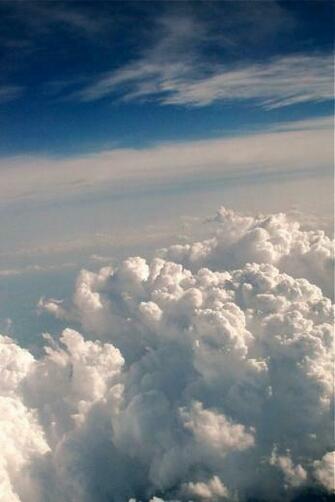 Blue Cloud Clouds Fly Hipster Indie iPhone Wallpaper