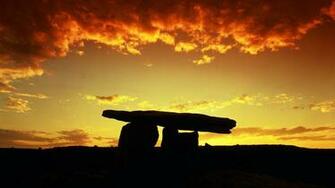 Backlight Sunset Blue Landscapes Rocks Windows Desktop