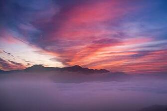 HD Wallpaper Mountain With Sea Of Clouds Japan Kumamoto