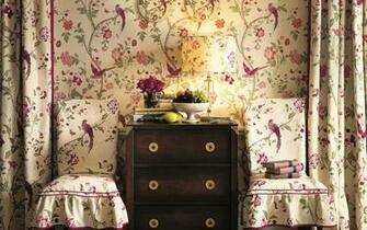 Summer Palace Cranberry Wallpaper At Laura Ashley