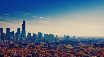 Usa Skyscrapers Chicago Autumn Wallpaper