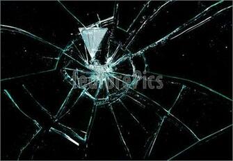 Picture Of Broken Glass On A Black Background
