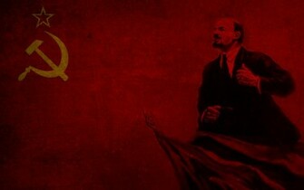 Lenin Communist Leader Soviet Flag Politics HD Wallpaper