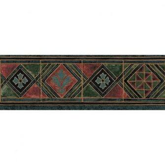 Jewel Tone Moroccan Tile Prepasted Wallpaper Border At Lowes
