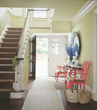 Hallway Walls In Castleton Mist Hc Chairs Coral Essence