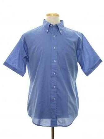 Retro S Shirt Puritan 60s Mens Sky Blue