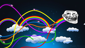 Troll Face And Nyan Cat By Dragunovk