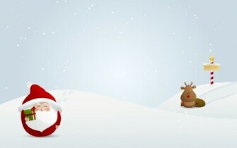 Santa Claus And Reindeer Wallpaper Image Pictures