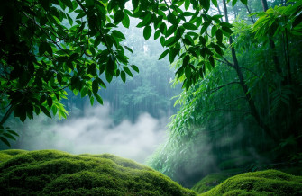 Rainy Forest Wallpaper
