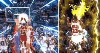 Michael Jordan S Famous The Shot Over Craig Ehlo Dragon Ball