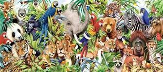Jungle Animals Easy Up Mural