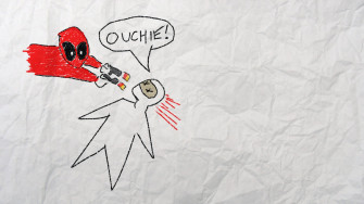 Deadpool Doodle R Wallpaper