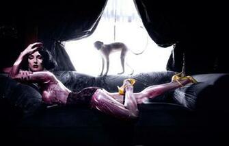 Wallpaper Cracked Sofa Monkey Dita Von Teese Image For Desktop