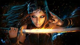 Women Warrior Computer Wallpaper Desktop Background