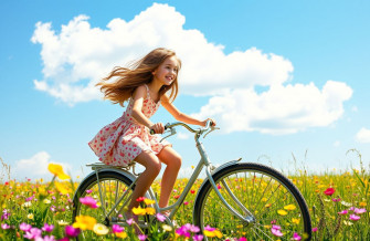 Girl And Bike Wallpaper