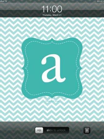 Bie Chevron Initial Lock Screens For iPad Mini