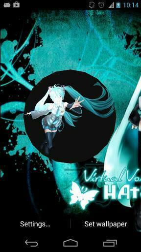 Hatsune Miku Logo To Your Phone 3d Live Wallpaper Is An