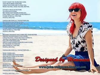 Lyrics Wallpaper Paramore Still Into You