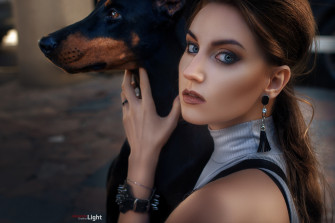 Girl With Dog Wallpaper HD Girls 4k Image