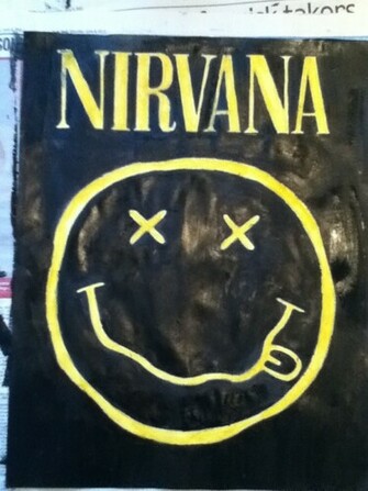 Nirvana Smiley Face Wallpaper Painting