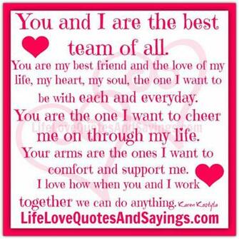 The Best Team Of All You Are My Friend And Love Life