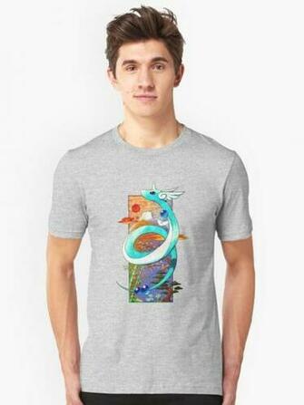 Pokemon Dragonair Japanese Style Background T Shirt By