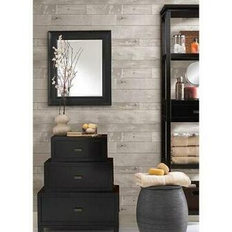 Chic Grey Rustic Wood Faux Wallpaper Texture In A Feng Shui