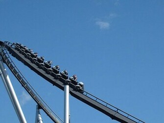 Stylize The Desktop With Electrifying Roller Coaster Wallpaper