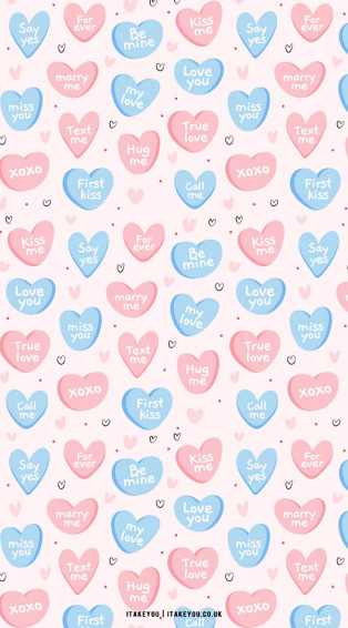 Cute Valentine S Day Wallpaper Ideas Soft Blue Pink Candy