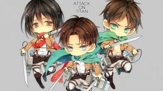 Mikasa Ackerman Eren Jaeger Levi Rivaille Attack On Titan Shingeki No