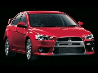 Mitsubishi Lancer Evolution X Premium Package Front Angle Black