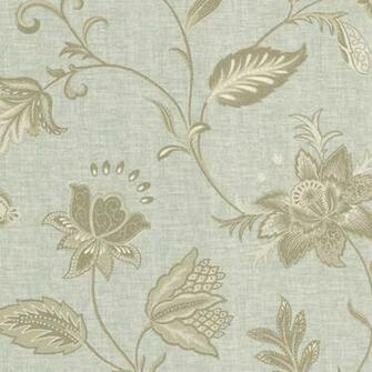 Green Jacobean Flower Heritage Beacon House Wallpaper