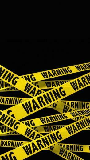Black Wallpaper iPhone Phone Yellow Warning iPhonewallpaper