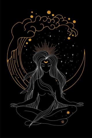Goddess Witchy Decor Wall Moon Witch