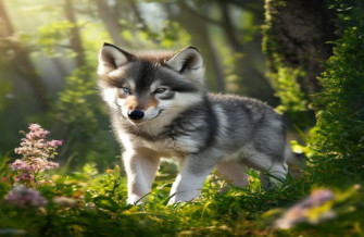 Baby Wolf Wallpaper