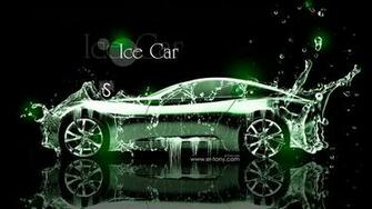 Ice Water Car Green Neon HD Wallpaper Design By Tony Kokhan