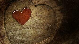 Wood Heart 3d Wallpaper Hq High