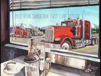 Keep On Truckin Kenworth W900l Painting By Fastlaneillustration