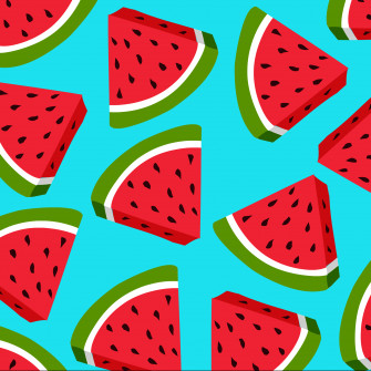 Watermelon Colored Pattern Wallpaper